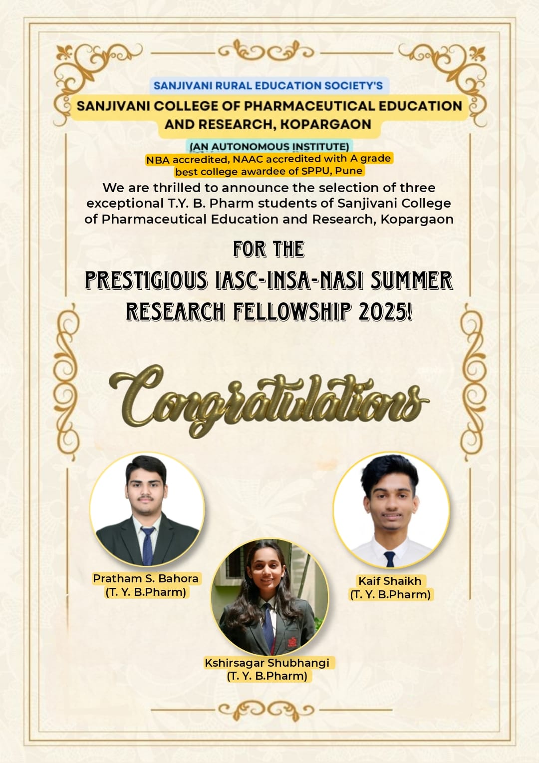 SUMMER RESEARCH FELLOWSHIP 2025